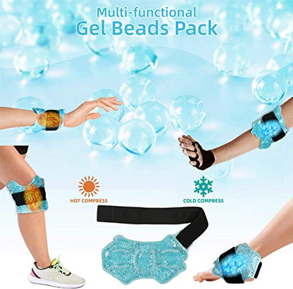 Ankle/Sport Foot Ice Therapy Wrap,Hot Cold Ice Gel Pack with Adjustable Brace for Sprained Ankles, Plantar Fasciitis, Achilles,tendonitis, and Swelling Feet,Microwaveable, Freezable and Reusable | with Adjustable Strap for Sprained Ankles, Plantar Fasciit