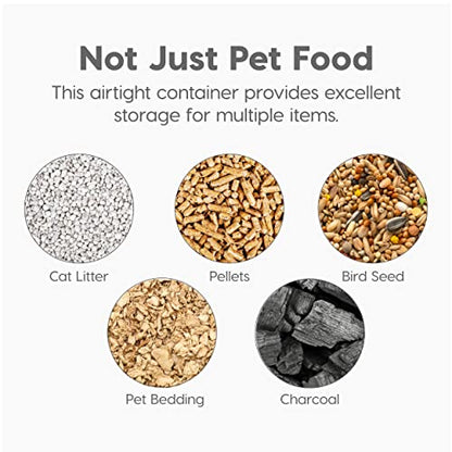 IRIS USA Dog Food Storage Container, Up to 50 lbs, Pearl/Black, Made in USA - color: Pearl/Black, size: 50 lbs