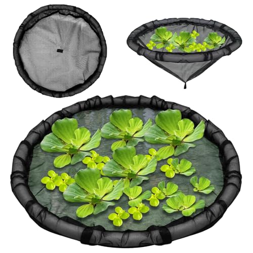 1 Pack Round Floating Flora Fish Barrier Floating Island Plant Protector Floating Flora Island for Pond Protects Your Floating Plants from Pond Fish - color: 1 Pack Black