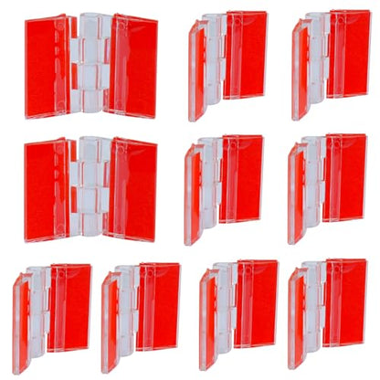 Hitefu Clear Acrylic Hinges, 25x35mm, 12 Pcs | Invisible, Self Adhesive, For Aquarium Lids, Cabinets, Display Stands & DIY Furniture - size: 25*35mm