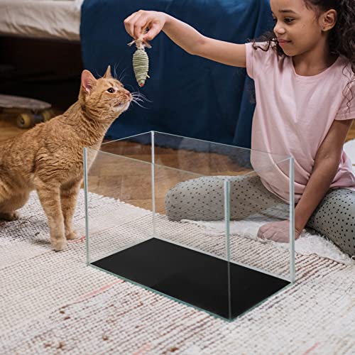 5pcs Aquarium Insulated Pad Non- Shockproof Fish Tank Mat Easy to Cut Provides Warmth and Comfort for Fish Compression-Resistant Black