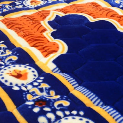 Prayer Rug Muslim Mat Islamic - Padded Very Thick Prayer Rug Sajadah for Men Women with Islam Prayer Beads, Soft and Luxury (31.5" x 47.2", Royal Blue) - color: Blue