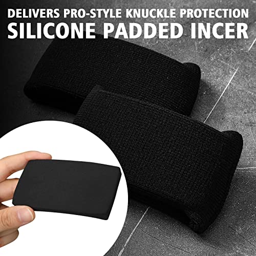 Sunnyray 4 Pairs Knuckle Guards for Boxing Gel Hand Guard Protection Knuckle Pads for Under Hand Wraps Muay Thai Kickboxing MMA Combat Sports Men Women - color: Black White