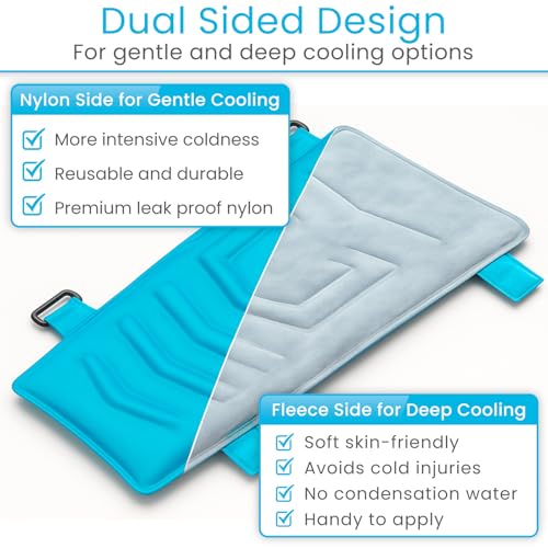 Arctic Flex Full Leg Ice Pack Wrap (Hot & Cold Therapy) - Large, Reusable Gel Ice Pack for Injuries & Swelling - ICY Sleeve for Leg Pain Relief - Cold/Hot Wrap for Thigh, Hips, Knee, Shins & Back
