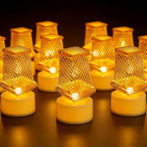 LED Tea Lights Candles Battery Operated for Party Home Decor - 6PCS - color: Lantern