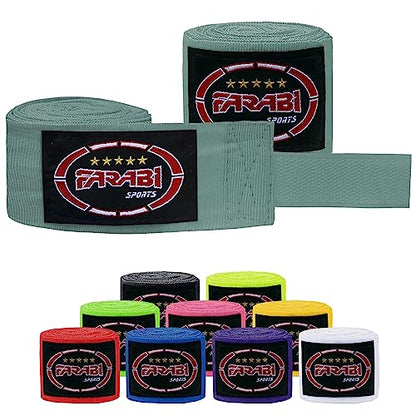 FARABI Kids Boxing Hand Wraps 100 Inches Long Junior Hand Wraps Boxing Hand Wraps Muay Thai Hand Wraps MMA Boxing Hand Wraps Men Boxing Hand Wraps Kids Boxing Hand Wraps Inner Gloves - color: Gray