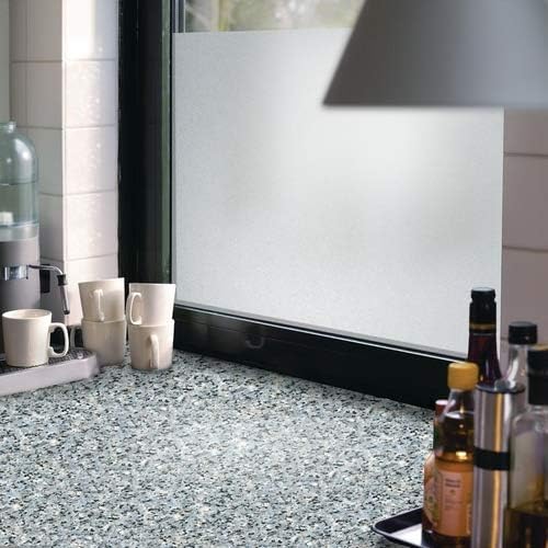 d-c-fix 346-0211 Self-Adhesive Privacy Glass Window Film, Milky, 17" x 78" Roll