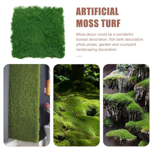 Realistic Artificial Moss Turf Faux Pad Decorative Grass for Garden Home Bonsai Fish Tank