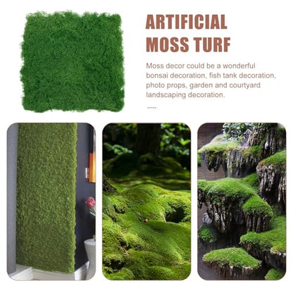 Realistic Artificial Moss Turf Faux Pad Decorative Grass for Garden Home Bonsai Fish Tank