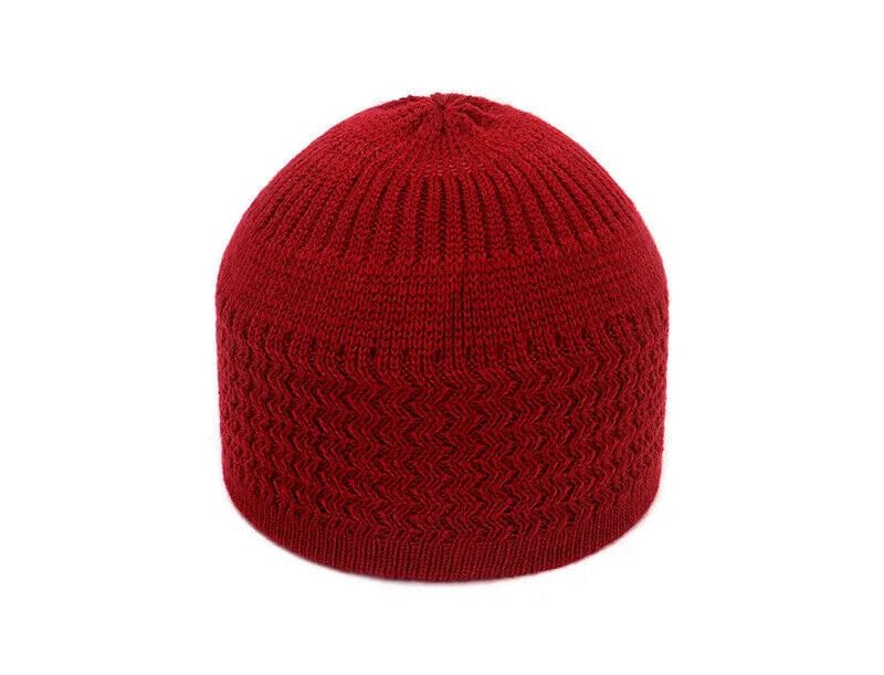 Breathable Cotton Stretchy Islamic Muslim Knitting Kufi Topi Prayer Hat Crochet Taqiyah Takke Skull Cap. - color: Gray