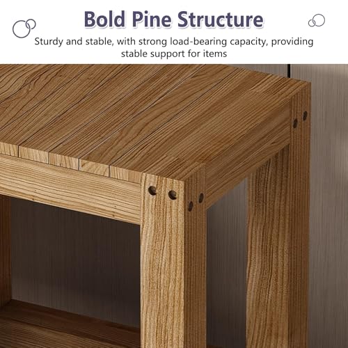 Indoor Storage Rack, With Non-slip Foot Pads, Solid Wood Fish Tank Stand, Customizable Size, Suitable For Home, Office And Hotel Use(70x35cm/27.6x13.8in) - size: 70x35cm/27.6x13.8in