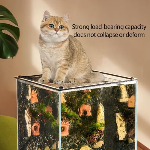 Aquarium Cover with Fixed Clip for Fish Tanks and Easy Installation Fish Tanks Anti Jump Net - size: Small