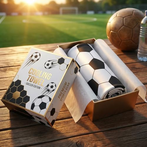 12 Counts Cooling Towels 40"X12",Sweat Towel Soccer Party Favors for Neck and Face,Soccer Sweat Towel Rags Microfiber Towels Sport Rags for Team Gym Running Coach Gift