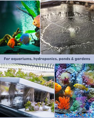 Pawfly Aquarium Air Pump 254 GPH Dual Outlets Fish Tank Air Pump for Tanks up to 300 Gallons Adjustable Quiet Oxygen Pump Fish Tank Aerator with Airline Tubing and Check Valves - size: PRO Standard (Up to 300 Gallon)