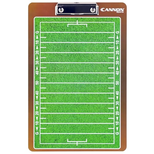 Cannon Sports Dry Erase Coaches Board with Marker - Double-Sided Dry Erase Coaching Board for Baseball, Basketball, Football, Soccer, and Hockey - Perfect for Practices and Games (Football) - style: Football