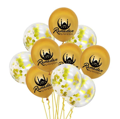 Generic 34 Pcs Eid Mubarak Party Decorations, Eid Mubarak Banner Eid Mubarak Latex Balloons Eid Mubarak Moon Foil Balloon for Eid Mubarak Ramadan Party Supplies,Eid and Ramadan Decorations