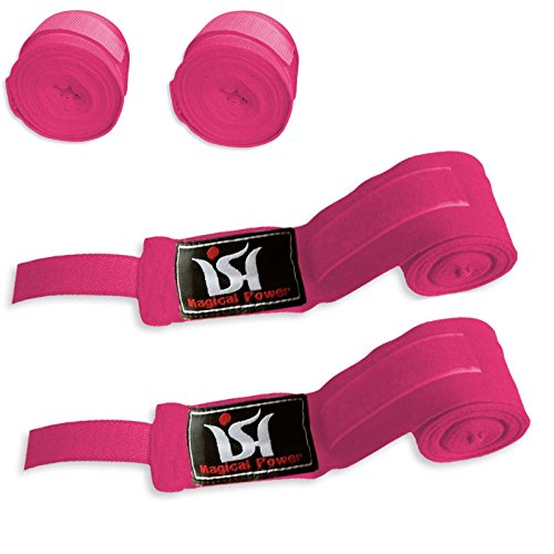 Pink Hand Wraps Boxing Bandages MMA Hand Fist Wrist Support Knuckle Protector Guards Pair