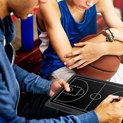 Pure Vie Electronic Basketball Coaching Board LCD Blackboard with Stylus | Portable Basketball Strategy Dry Erase Clipboard for Coaches Training and Matches, Sporting Gifts Daily Assistant Equipment