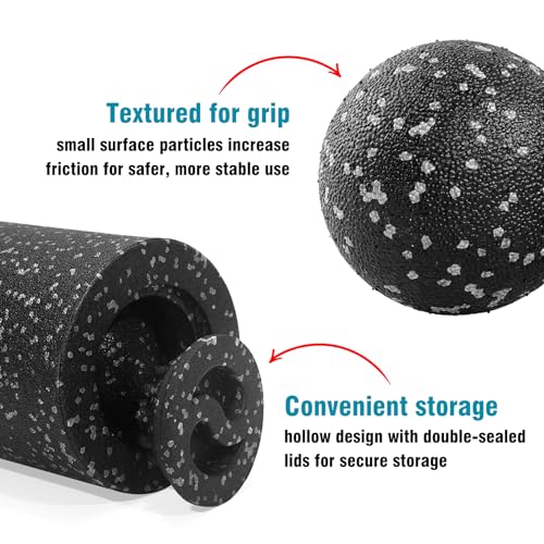 5-in-1 Foam Roller Set for Muscle Recovery – Includes Yoga Roller, Massage Ball, Peanut Ball, Cone, and Acupressure Disc – for Back, Legs, and Full Body Relief