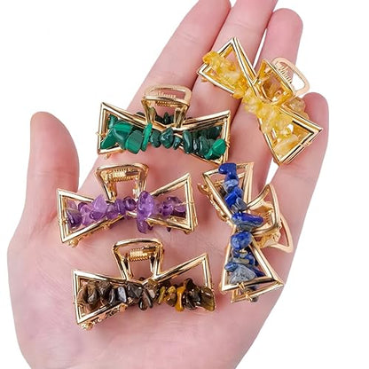 Synthetic Malachite Elegant Gravel Crystal Decorative Jewelry,Crystals and Healing Stones,Use Everyday Hair Styling - color: Malachite