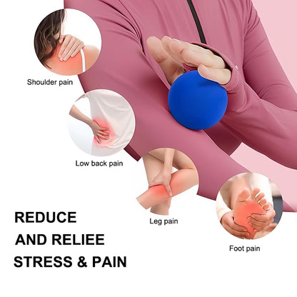 1PCS Massage Lacrosse Balls, Deep Tissue Rolling Ball for Shoulders Neck Back Foot Body, Yoga Ball, Massage Tools Essentials, Blue