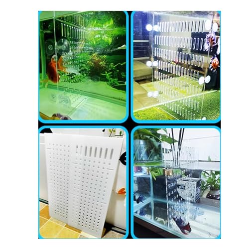 Aquarium Fish Tank Divider, Fish Tank Transparent Isolation Board Acrylic Separation Partition Network Partition Prevent Fish, Turtle Fight Attack Each Clear, - size: 38 X40cm