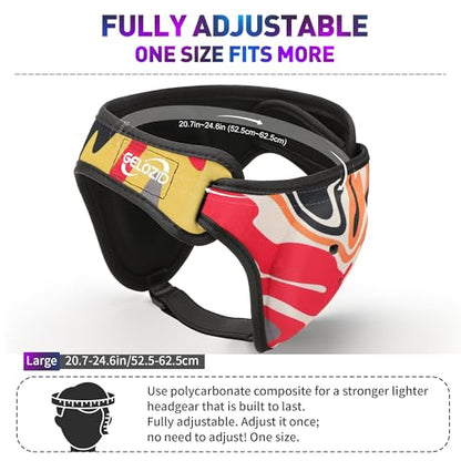 Gelozid Adjustable Wrestling Headgear for BJJ, MMA Grappling and Training, Ear Guard and Cauliflower Protection Helmet - color: Rde nad Black