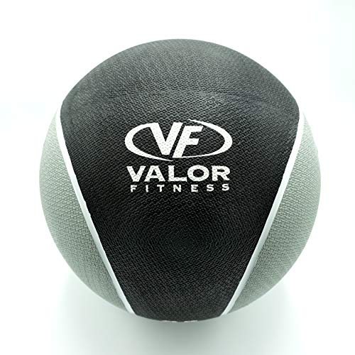 Valor Fitness 무게감 있는 의료용 볼 휴대용 고무 중간 볼 무게 코어 밸런스 복부 운동 장비 홈 체육관 운동 - color: 11.3kg(25파운드) 볼