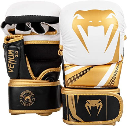 Venum Challenger 3.0 Sparring Gloves - color: White/Black/Gold, size: Medium