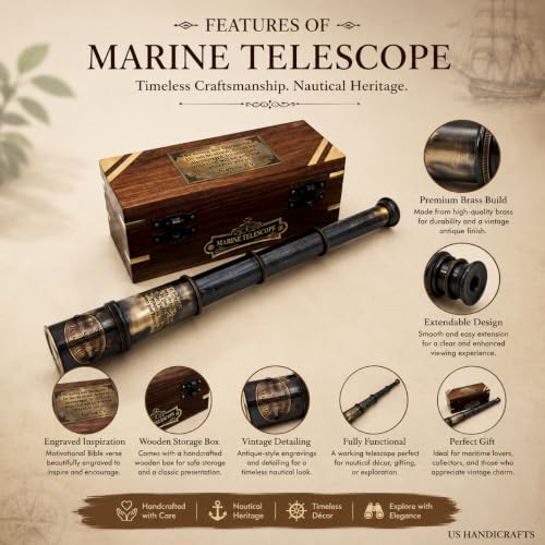 Compass with Stamped Wooden Case - style: Style 4