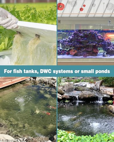 Pawfly Aquarium 8 Inch Large Air Stone Disc Bubble Diffuser Release Tool for Air Pumps Fish Tanks Buckets Ponds DWC Reservoirs and Circulation System - size: 8 inch