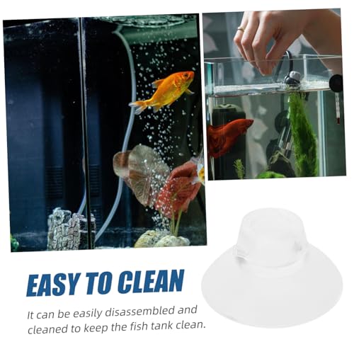 Toddmomy 50pcs Fish Tank Cup Feeders Holders for Easy Aquarium Installation Transparent Design for Elegant Aesthetic Fixation for Fish Feeding Accessories - size: 2.60X2.60X1.50CM