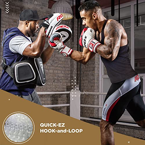 RDX Boxing Gloves EGO, Sparring Muay Thai Kickboxing MMA Heavy Training Mitts, Maya Hide Leather, Ventilated, Long Support, Punching Bag Workout Pads, Men Women Adult 8 10 12 14 16 oz