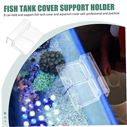 LIOOBO 10pcs Fish Tank Cover Holders Acrylic Aquarium Brackets for Tanks Easy Installation and Support for for Aquariums