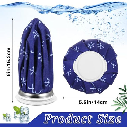 Honoson 4 Pack Reusable Ice Pack for Injuries, Ice Bags Hot Water Bag for Hot & Cold Pain Relief No-Leak Elastic Breathable for Muscle, Joint Pain Swelling, Sports & Home Use(Snowflakes Style) - style: Snowflakes Style