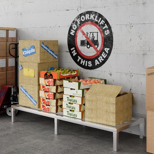 60" Long x 20" Wide | Height: 8" Off The Floor Aluminum Dunnage Rack | Storage in Restaurant, Kitchens and Garages and More! - size: 60" Long x 20" Wide | Height: 8" Off The Floor