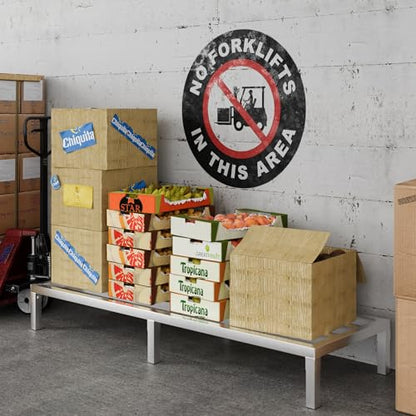 60" Long x 20" Wide | Height: 8" Off The Floor Aluminum Dunnage Rack | Storage in Restaurant, Kitchens and Garages and More! - size: 60" Long x 20" Wide | Height: 8" Off The Floor