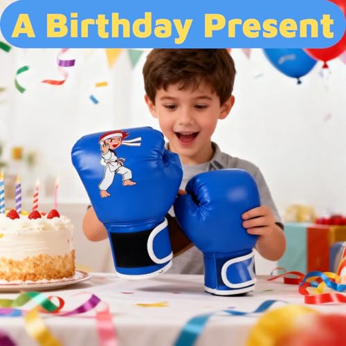 Boxing Gloves for Kids Kids Boxing Gloves Red Blue - color: blue, size: kung fu