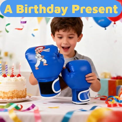 Boxing Gloves for Kids Kids Boxing Gloves Red Blue - color: blue, size: kung fu