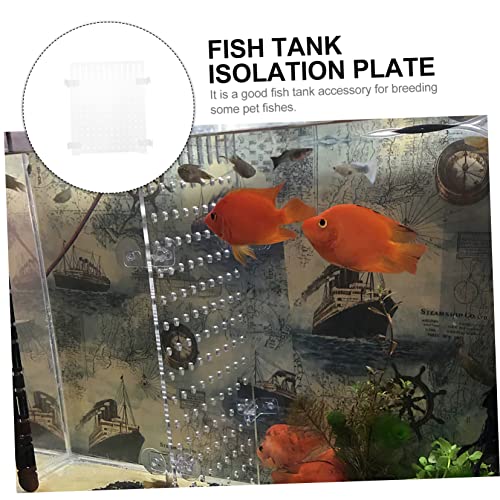 COLLBATH Acrylic Isolation Board for Aquarium Fish Tank Divider Transparent Acrylic Cups Easy to Install for Fish Separation and Filtering
