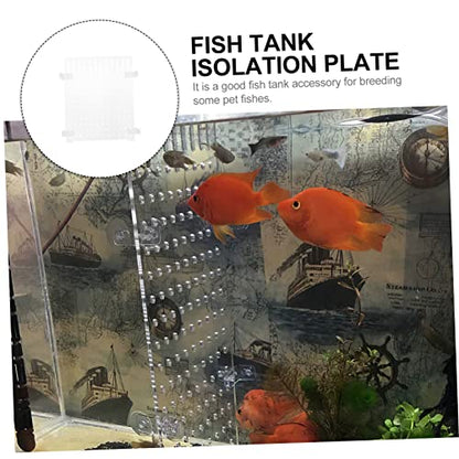 COLLBATH Acrylic Isolation Board for Aquarium Fish Tank Divider Transparent Acrylic Cups Easy to Install for Fish Separation and Filtering