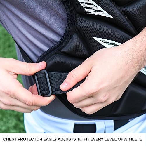 Champro Optimus MVP Chest Protector - color: Scarlet, size: 15"