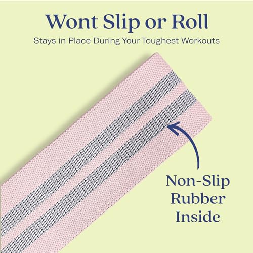 ALTA Booty Bands for Women, Non-Slip Fabric Resistance Bands for Working | Exercise bands legs, Leg Bands for Working Out Women, Cloth Resistance Bands for Legs, Hip Bands Set, Fabric Exercise Bands