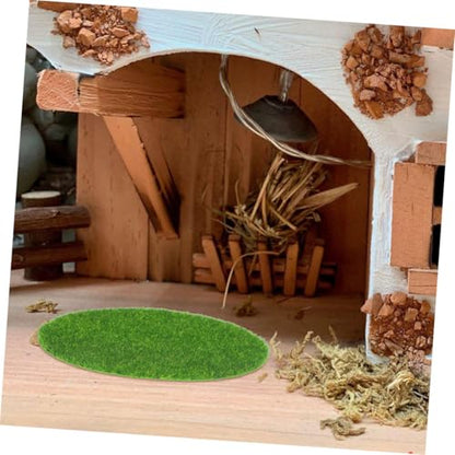 10pcs Artificial Moss Pad Pack Fake Grass Mat for Table Decor Wedding and Home Landscape