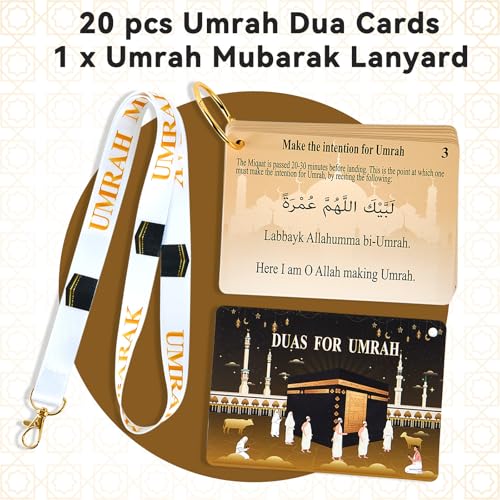 Umrah Dua 카드, Step by Step Guide Duas, Umrah Essentials 기도 카드 lslamic 여성 남성용