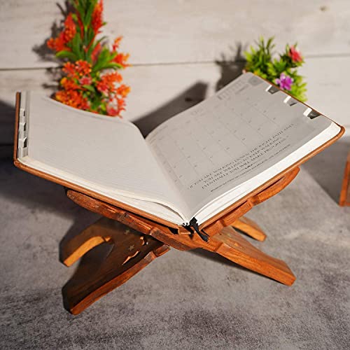 ZIF Book Stand Cover Case Wooden Rehal Holy Quran Bible Gita Office Home Decor Furniture