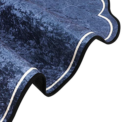 Muslim Prayer Rug Islamic Mat for Muslim Prayers Great Ramadan Gift for Muslim Men Women Portable Prayer Mat Rug Turkish Pocket Praying Rug Thick Large Padded Sajadah Muslim Prayer Rug Velvet Carpet - color: Blue