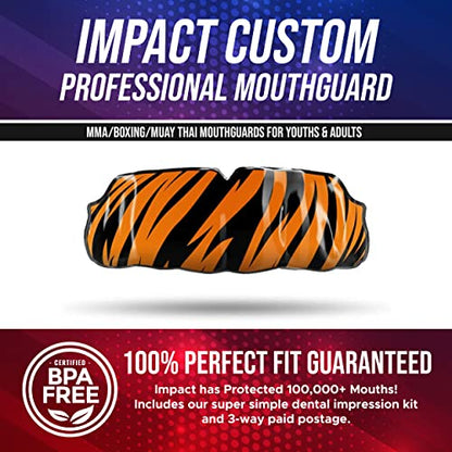 Impact Custom Professional MMA/Boxing/Muay Thai Mouthguard (Tiger Skinz) - color: Tiger Skinz