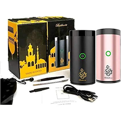 Electric Incense Burner, Car Electric Incense Burner, Portable USB Rechargeable Smart Electronic Incense Burner, bakhoor Burner for Home Use (Pink) - color: Pink