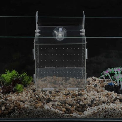 Fish Breeder Box for Fish Tank, Acrylic Fish Tank Divider, Easy to Install, 5.91"x5.91"x5.91", Clear, 1 Set - size: 5.91"x5.91"x5.91"